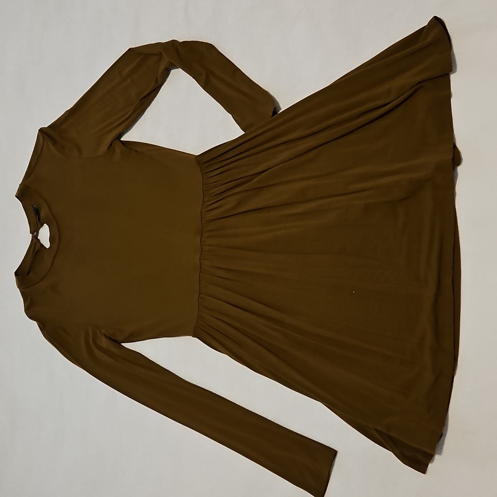 Backless Skater Dress Olive